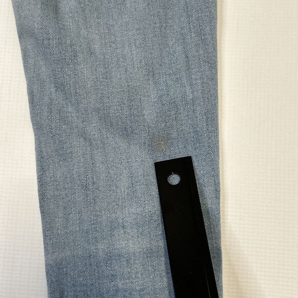 American Eagle 00 Hi Rise Jegging 360 Super Stretch Destroyed Denim Jeans 23x28 - Picture 16 of 16